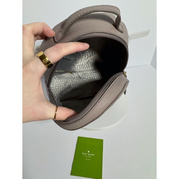 Kate Spade Greta Court Sammi Backpack in Gray Taupe - Picture 8 of 12
